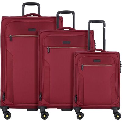 D&N Travel Line 9704 4 Rollen Kofferset 3-teilig mit Dehnfalte, Koffer, Rot D&N Travel Line 9704 4 Rollen Kofferset 3-teilig mit Dehnfalte, Koffer, Rot