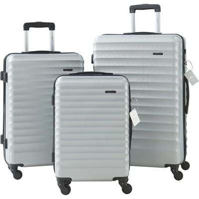 Pro-Tec Reisekoffer Pona 3er Set Hellgrau, Koffer, Grau Pro-Tec Reisekoffer Pona 3er Set Hellgrau, Koffer, Grau