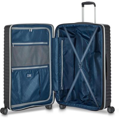 Modo by Roncato Vega 4 Rollen Trolley 78 cm mit Dehnfalte, Koffer, Schwarz Modo by Roncato Vega 4 Rollen Trolley 78 cm mit Dehnfalte, Koffer, Schwarz