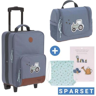 Lässig 2-tlg. Reise-Set - inkl. Trolley, Koffer, Blau Lässig 2-tlg. Reise-Set - inkl. Trolley, Koffer, Blau