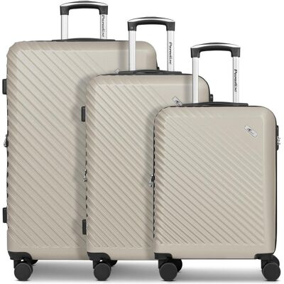 Check.In Paradise 2.0 4 Rollen Kofferset 3-teilig mit Dehnfalte, Koffer, Beige Check.In Paradise 2.0 4 Rollen Kofferset 3-teilig mit Dehnfalte, Koffer, Beige
