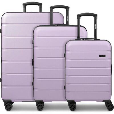 Saxoline Miami 4 Rollen Kofferset 3-teilig mit Dehnfalte, Koffer, Violett Saxoline Miami 4 Rollen Kofferset 3-teilig mit Dehnfalte, Koffer, Violett