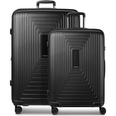 Redolz Essentials 14 4 Rollen Kofferset 2-teilig mit Dehnfalte, Koffer, Schwarz Redolz Essentials 14 4 Rollen Kofferset 2-teilig mit Dehnfalte, Koffer, Schwarz