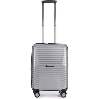 Stratic Bright+ 4 Rollen Kabinentrolley S 56 cm mit Dehnfalte, Koffer, Silber Stratic Bright+ 4 Rollen Kabinentrolley S 56 cm mit Dehnfalte, Koffer, Silber