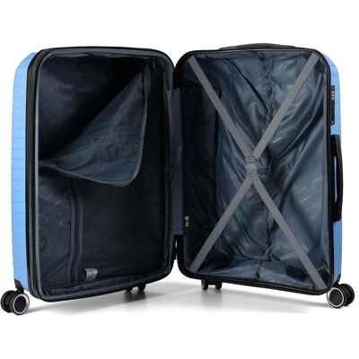 Benzi 5808 4 Rollen Kofferset 3-teilig mit Dehnfalte, Koffer, Blau Benzi 5808 4 Rollen Kofferset 3-teilig mit Dehnfalte, Koffer, Blau