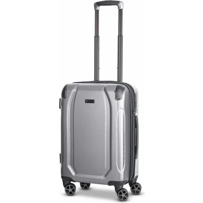 Bugatti Valencia 4 Rollen Kabinentrolley S 55 cm, Koffer, Silber Bugatti Valencia 4 Rollen Kabinentrolley S 55 cm, Koffer, Silber