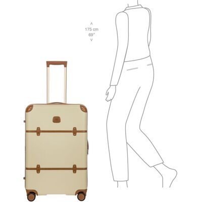 Brics Bellagio 4 Rollen Trolley 70.5 cm mit Dehnfalte, Koffer, Beige Brics Bellagio 4 Rollen Trolley 70.5 cm mit Dehnfalte, Koffer, Beige