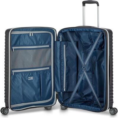 Modo by Roncato Vega 4 Rollen Trolley 68 cm mit Dehnfalte, Koffer, Schwarz Modo by Roncato Vega 4 Rollen Trolley 68 cm mit Dehnfalte, Koffer, Schwarz