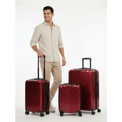 Redolz Essentials 18 4 Rollen Kofferset 3-teilig mit Dehnfalte, Koffer, Rot Redolz Essentials 18 4 Rollen Kofferset 3-teilig mit Dehnfalte, Koffer, Rot