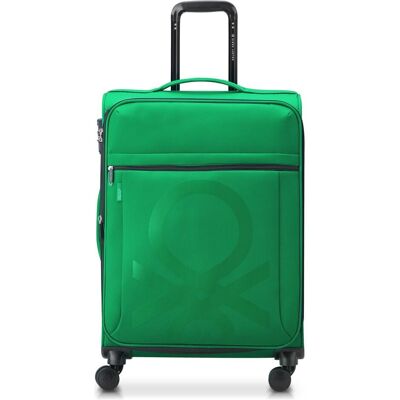 Delsey Paris x United Colors of Benetton Color Block 4 Rollen Kabinentrolley S 55 cm mit Dehnfalte, Koffer, Grün Delsey Paris x United Colors of Benetton Color Block 4 Rollen Kabinentrolley S 55 cm mit Dehnfalte, Koffer, Grün