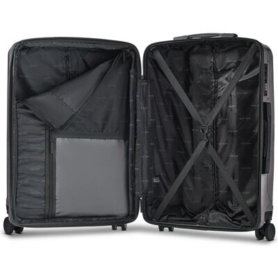 Police New York 4 Rollen Kofferset 3-teilig mit Dehnfalte, Koffer, Silber Police New York 4 Rollen Kofferset 3-teilig mit Dehnfalte, Koffer, Silber