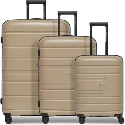 Redolz Essentials 11 4 Rollen Kofferset 3-teilig mit Dehnfalte, Koffer, Beige Redolz Essentials 11 4 Rollen Kofferset 3-teilig mit Dehnfalte, Koffer, Beige