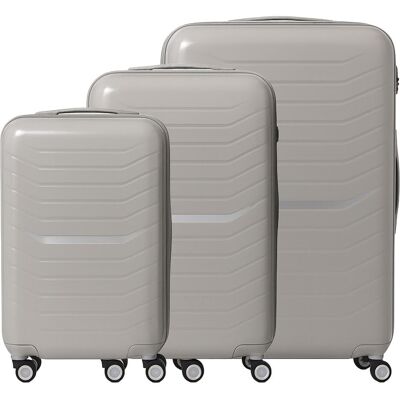 Relaxdays 3-tlg. Kofferset, Koffer, Beige Relaxdays 3-tlg. Kofferset, Koffer, Beige