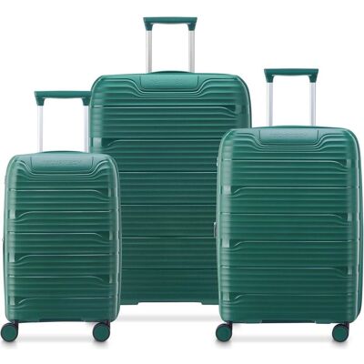 Delsey Securitech von Paris - Lugcase Set Dune - 3 -Stück - Handgepäck 48L + Rampand 94L und 133L -, Koffer, Grün Delsey Securitech von Paris - Lugcase Set Dune - 3 -Stück - Handgepäck 48L + Rampand 94L und 133L -, Koffer, Grün