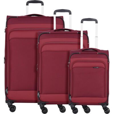D&N Travel Line 9504 4 Rollen Kofferset 3-teilig mit Dehnfalte, Koffer, Rot D&N Travel Line 9504 4 Rollen Kofferset 3-teilig mit Dehnfalte, Koffer, Rot