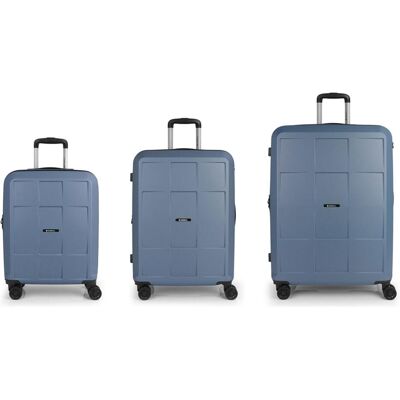 Gabol Montreal 4 Rollen Kofferset 3-teilig mit Dehnfalte, Koffer, Blau Gabol Montreal 4 Rollen Kofferset 3-teilig mit Dehnfalte, Koffer, Blau