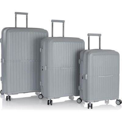 Heys AirLite 4 Rollen Kofferset 3-teilig mit Dehnfalte, Koffer, Grau Heys AirLite 4 Rollen Kofferset 3-teilig mit Dehnfalte, Koffer, Grau