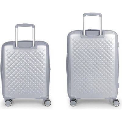 Gabol Queens 4 Rollen Kofferset 2-teilig mit Dehnfalte, Koffer, Silber Gabol Queens 4 Rollen Kofferset 2-teilig mit Dehnfalte, Koffer, Silber