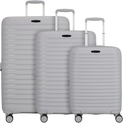 D&N Travel Line 4500 4 Rollen Kofferset 3-teilig mit Dehnfalte, Koffer, Grau D&N Travel Line 4500 4 Rollen Kofferset 3-teilig mit Dehnfalte, Koffer, Grau