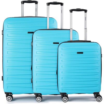 Benzi 5493 4 Rollen Kofferset 3-teilig mit Dehnfalte, Koffer, Blau Benzi 5493 4 Rollen Kofferset 3-teilig mit Dehnfalte, Koffer, Blau
