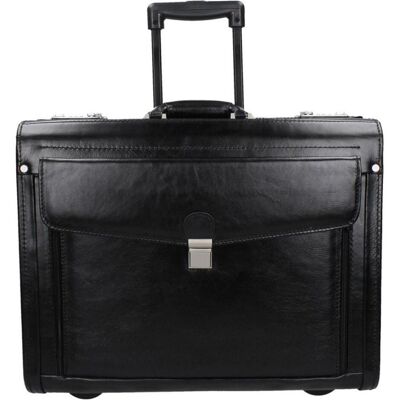 Dermata waren Pilotenkoffer 45.5cm aus vegatabilen Vollrind, Koffer, Schwarz Dermata waren Pilotenkoffer 45.5cm aus vegatabilen Vollrind, Koffer, Schwarz