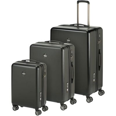 Princess Traveller Prinzessinreisende PT01 Deluxe Kofferset - Pitch Black - SML, Koffer, Schwarz Princess Traveller Prinzessinreisende PT01 Deluxe Kofferset - Pitch Black - SML, Koffer, Schwarz