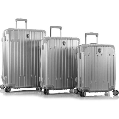 Heys Xtrak 4 Rollen Kofferset 3-teilig mit Dehnfalte, Koffer, Silber Heys Xtrak 4 Rollen Kofferset 3-teilig mit Dehnfalte, Koffer, Silber