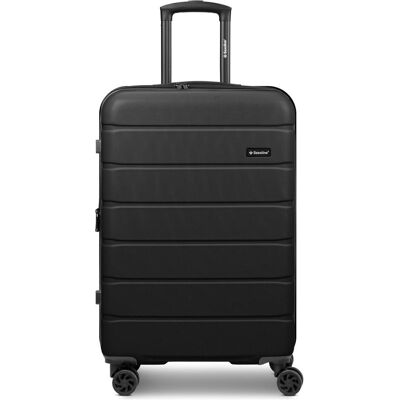 Saxoline Miami 4 Rollen Trolley M 65 cm mit Dehnfalte, Koffer, Schwarz Saxoline Miami 4 Rollen Trolley M 65 cm mit Dehnfalte, Koffer, Schwarz