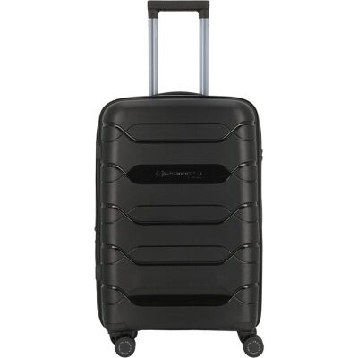 Polestream Strz by Asteroid 4 Rollen Trolley M 64 cm mit Dehnfalte, Koffer, Schwarz Polestream Strz by Asteroid 4 Rollen Trolley M 64 cm mit Dehnfalte, Koffer, Schwarz