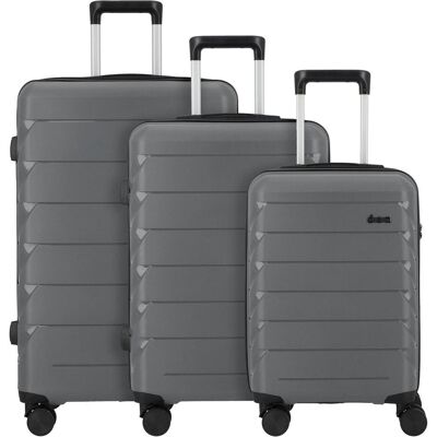 D&N Travel Line 4100 4 Rollen Kofferset 3-teilig, Koffer, Grau D&N Travel Line 4100 4 Rollen Kofferset 3-teilig, Koffer, Grau