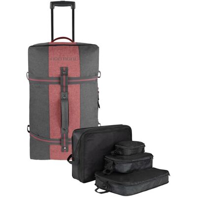 Normani Reisetasche 125 L mit 4 Kleidertaschen Aurori 125, Koffer, Rot, Grau Normani Reisetasche 125 L mit 4 Kleidertaschen Aurori 125, Koffer, Rot, Grau