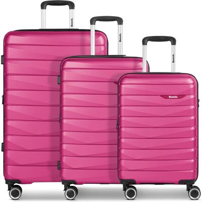 Bench Paris 4 Rollen Kofferset 3-teilig mit Dehnfalte, Koffer, Rosa Bench Paris 4 Rollen Kofferset 3-teilig mit Dehnfalte, Koffer, Rosa