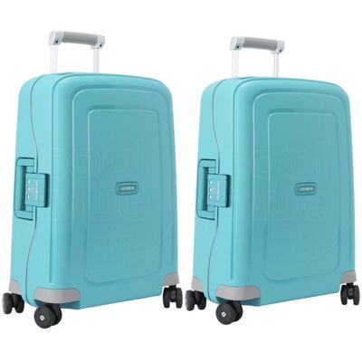Samsonite S'cure Spinner 55cm Aqua Blue Duo Lugcase Set, Koffer, Blau Samsonite S'cure Spinner 55cm Aqua Blue Duo Lugcase Set, Koffer, Blau