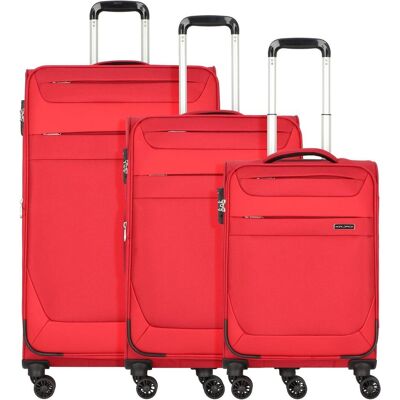 Worldpack Dublin 4 Rollen Kofferset 3-teilig, Koffer, Rot Worldpack Dublin 4 Rollen Kofferset 3-teilig, Koffer, Rot