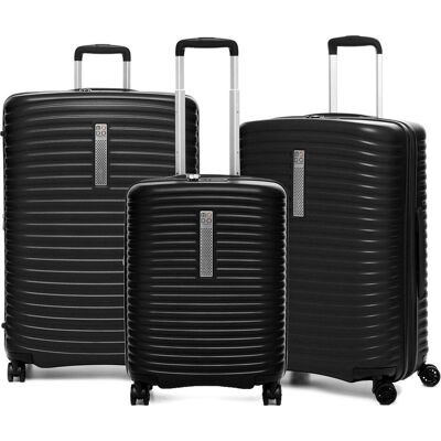 Modo by Roncato Vega 4 Rollen Kofferset 3-teilig mit Dehnfalte, Koffer, Schwarz Modo by Roncato Vega 4 Rollen Kofferset 3-teilig mit Dehnfalte, Koffer, Schwarz