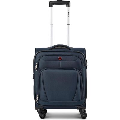 Wenger Beaumont 4 Rollen Kabinentrolley S 54 cm mit Dehnfalte, Koffer, Blau Wenger Beaumont 4 Rollen Kabinentrolley S 54 cm mit Dehnfalte, Koffer, Blau