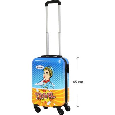 ProWorld Trolley, Hartschalenkoffer, Retro-Design, Koffer ProWorld Trolley, Hartschalenkoffer, Retro-Design, Koffer