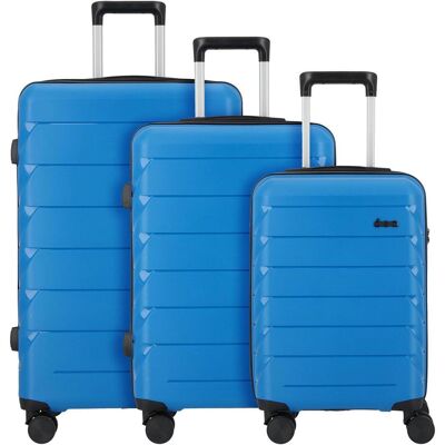 D&N Travel Line 4100 4 Rollen Kofferset 3-teilig, Koffer, Blau D&N Travel Line 4100 4 Rollen Kofferset 3-teilig, Koffer, Blau