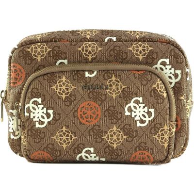 Guess Travel Case Double Zip, Necessaire, Braun Guess Travel Case Double Zip, Necessaire, Braun