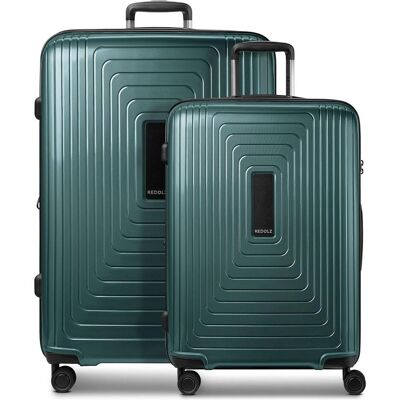 Redolz Essentials 14 4 Rollen Kofferset 2-teilig mit Dehnfalte, Koffer, Grün Redolz Essentials 14 4 Rollen Kofferset 2-teilig mit Dehnfalte, Koffer, Grün