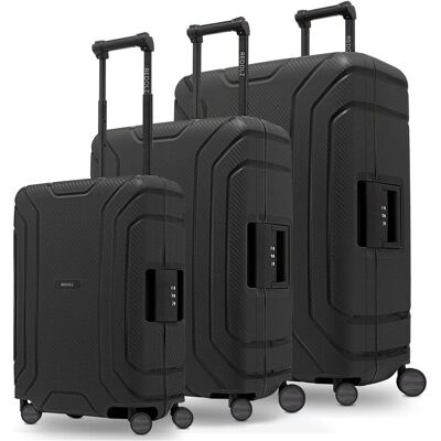 Redolz Essentials 15 4-Rollen Kofferset 3-tlg. mit Dreipunkt-Verschluss, Koffer, Schwarz Redolz Essentials 15 4-Rollen Kofferset 3-tlg. mit Dreipunkt-Verschluss, Koffer, Schwarz