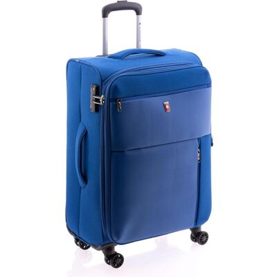 Gladiator 3700 4 Rollen Trolley 66 cm mit Dehnfalte, Koffer, Blau Gladiator 3700 4 Rollen Trolley 66 cm mit Dehnfalte, Koffer, Blau