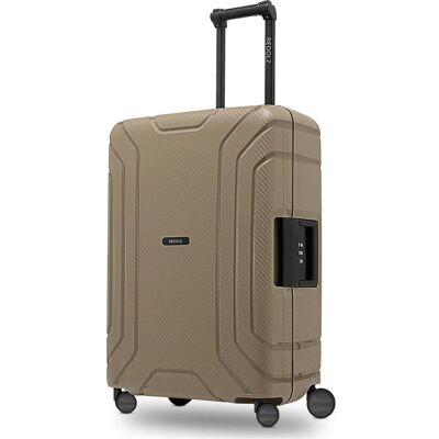 Redolz Essentials 15 4-Rollen Trolley 65 cm mit Dreipunkt-Verschluss, Koffer, Beige Redolz Essentials 15 4-Rollen Trolley 65 cm mit Dreipunkt-Verschluss, Koffer, Beige