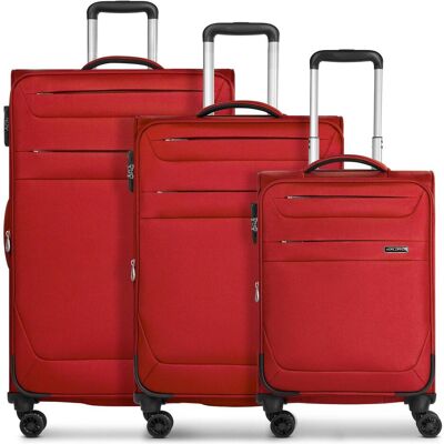 Worldpack Chicago 4 Rollen Kofferset 3-teilig mit Dehnfalte, Koffer, Rot Worldpack Chicago 4 Rollen Kofferset 3-teilig mit Dehnfalte, Koffer, Rot