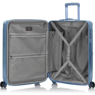Heys Alumix 4 Rollen Kofferset 3-teilig mit Dehnfalte, Koffer, Blau Heys Alumix 4 Rollen Kofferset 3-teilig mit Dehnfalte, Koffer, Blau