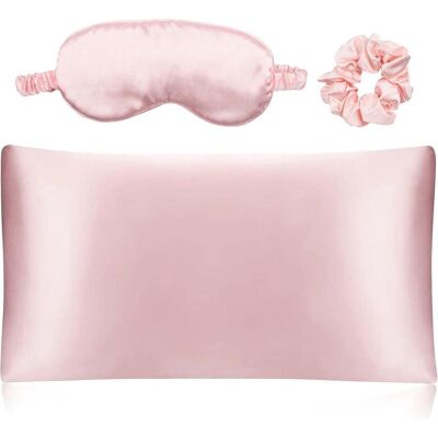 Intirilife Seiden Schlafset inkl. Schlafmaske Kissenüberzug Haarband, Reisezubehör, Rosa Intirilife Seiden Schlafset inkl. Schlafmaske Kissenüberzug Haarband, Reisezubehör, Rosa