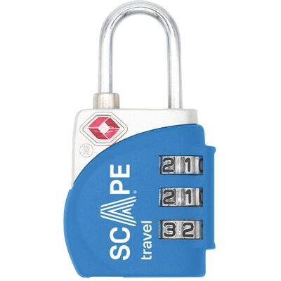 Scape Travel TSA combination padlock blue, Reisezubehör, Blau Scape Travel TSA combination padlock blue, Reisezubehör, Blau