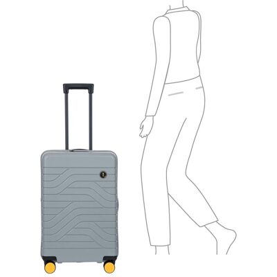 Brics BY Ulisse 4-Rollen Trolley 65 cm, Koffer, Grau Brics BY Ulisse 4-Rollen Trolley 65 cm, Koffer, Grau