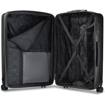 Police New York 4 Rollen Trolley L 72 cm mit Dehnfalte, Koffer, Schwarz Police New York 4 Rollen Trolley L 72 cm mit Dehnfalte, Koffer, Schwarz