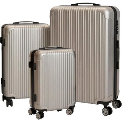 Relaxdays 3-tlg. Kofferset, Koffer, Silber Relaxdays 3-tlg. Kofferset, Koffer, Silber